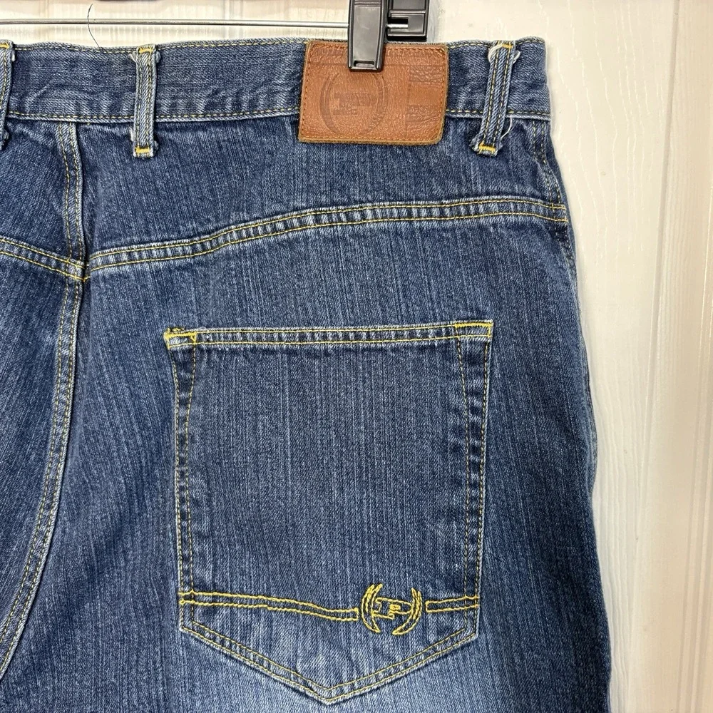 Phat Farm Jean Shorts Size 40 Hip Hop Baggy Cargo Denim Jorts Deadstock 90s Y2K